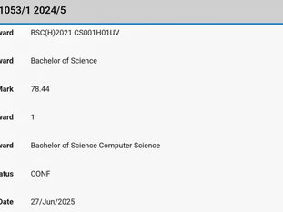 Thrilled to announce that I've officially received my First Class Honours Bachelor of Science in Computer Science from theย University of Wolverhampton! ๐