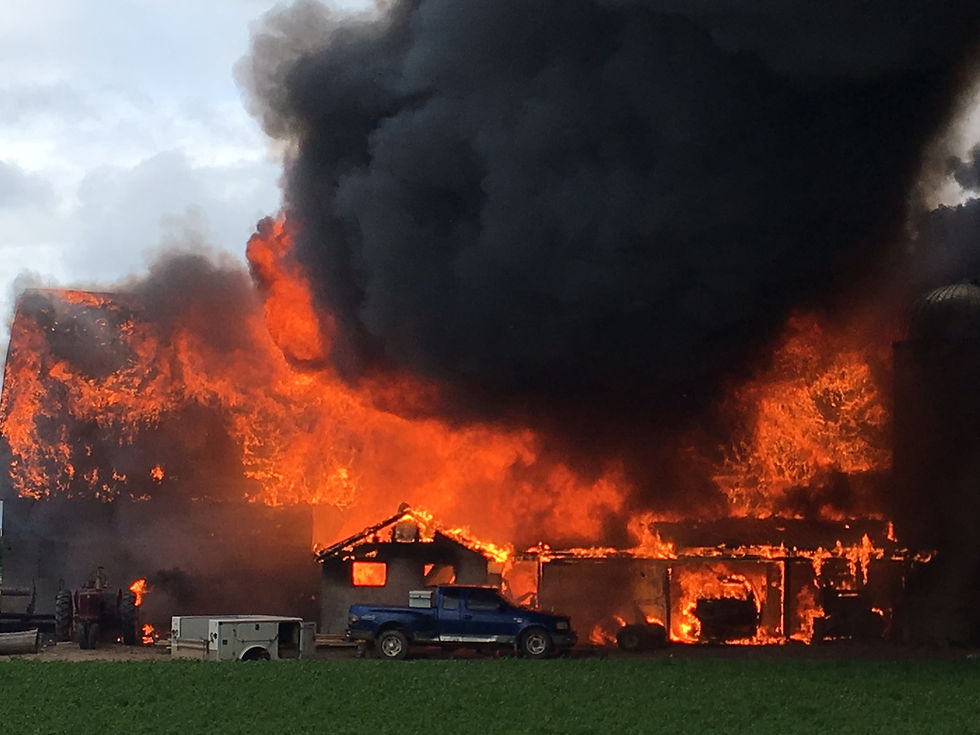 Outbuilding Fire in Rice Lake