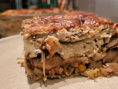 TORTA FÁCIL COM JACA DESFIADA cobertura de "tofupiry".