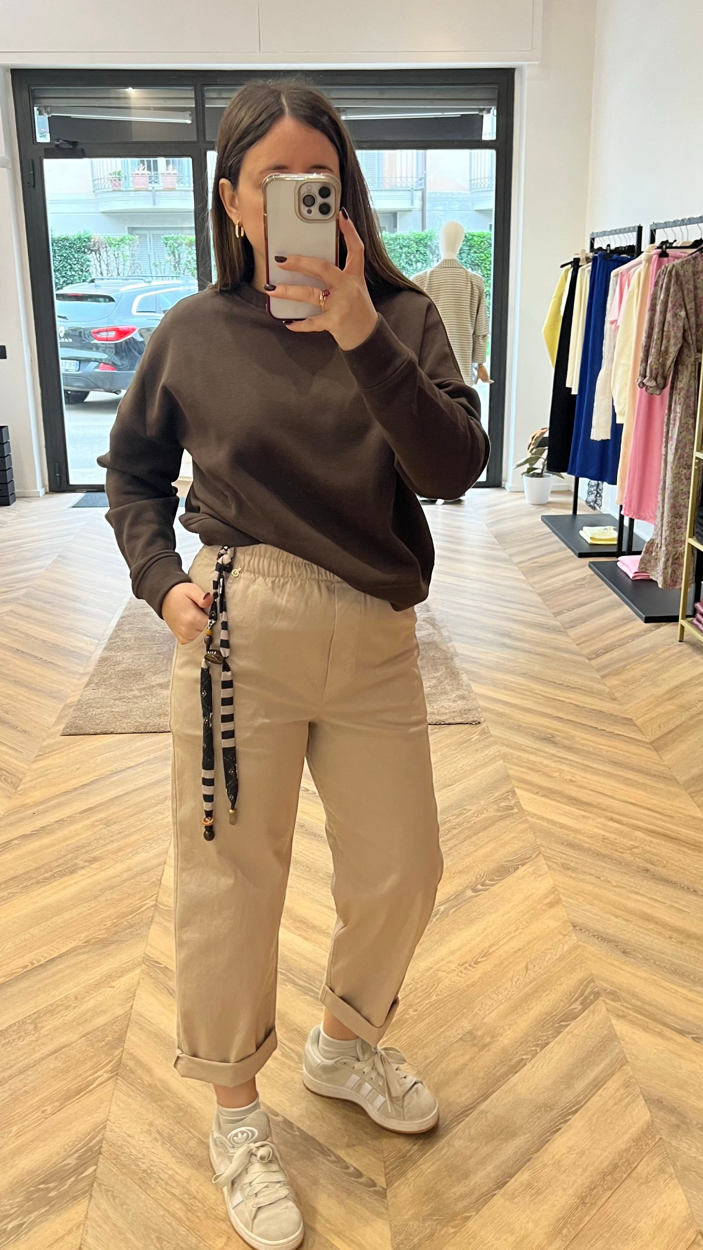 Pantalone beige con accessorio Philia Loft