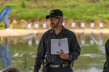 Rick Hogg of War HOGG Tactical is the co-host of  On The Range Podcast with a copy of The Firearms Training Notebook training law enforcement officers