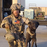 Rick Hogg and Combat Assault Dog Duco in Afghanistan 