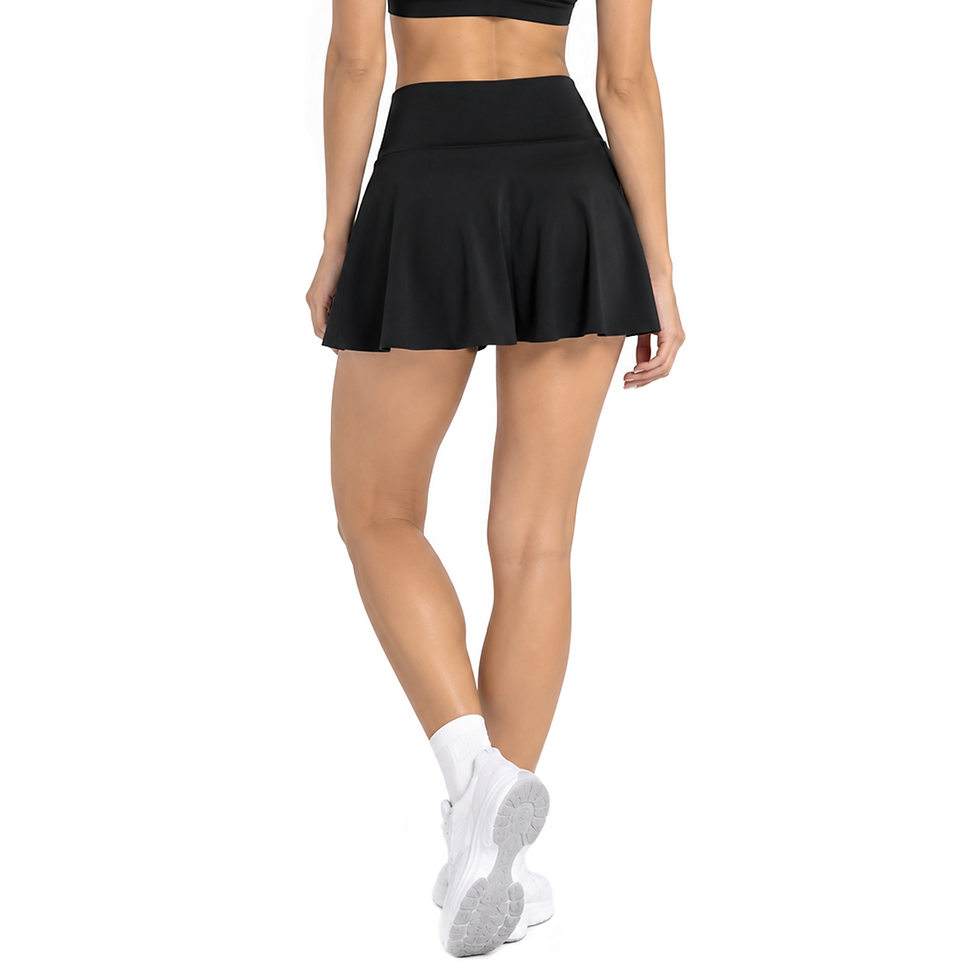 Miniatura: Falda Short Deportiva Tiro Alto Negro KRUNNER