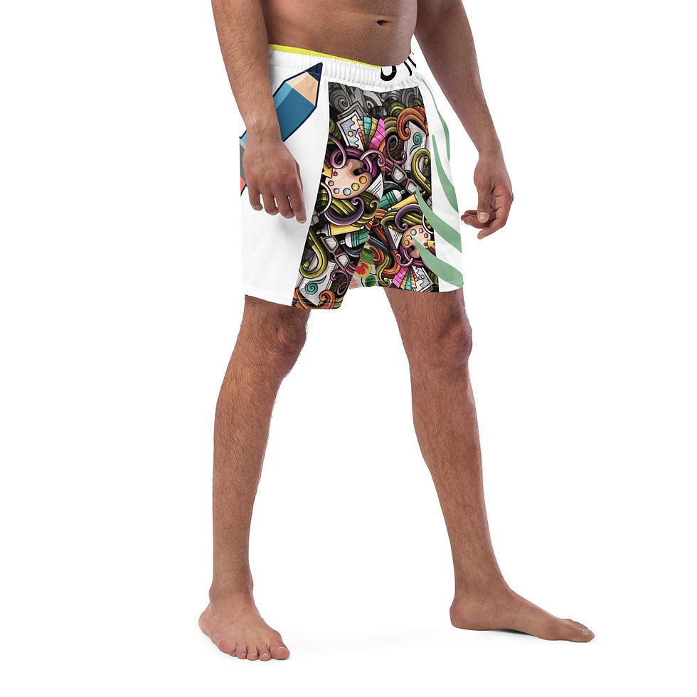Miniatura: All-Over Print Recycled Swim Trunks