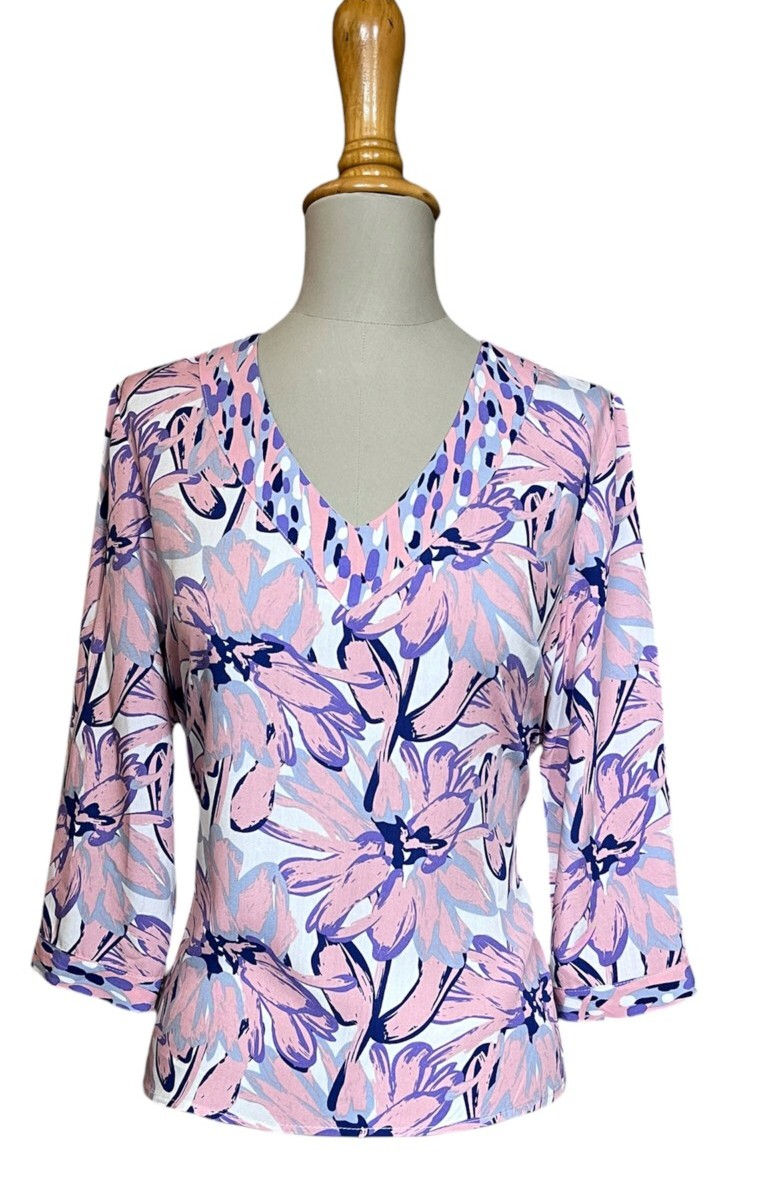 Top CV fleur mauve