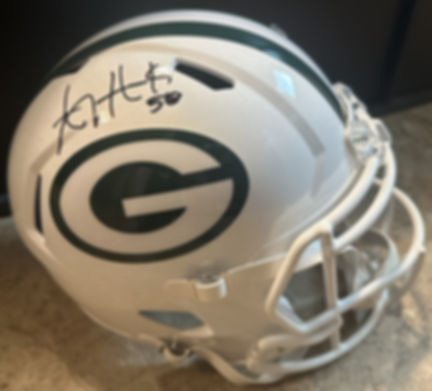 A.J. HAWK SIGNED ALTERNATE FULL-SIZE HELMET