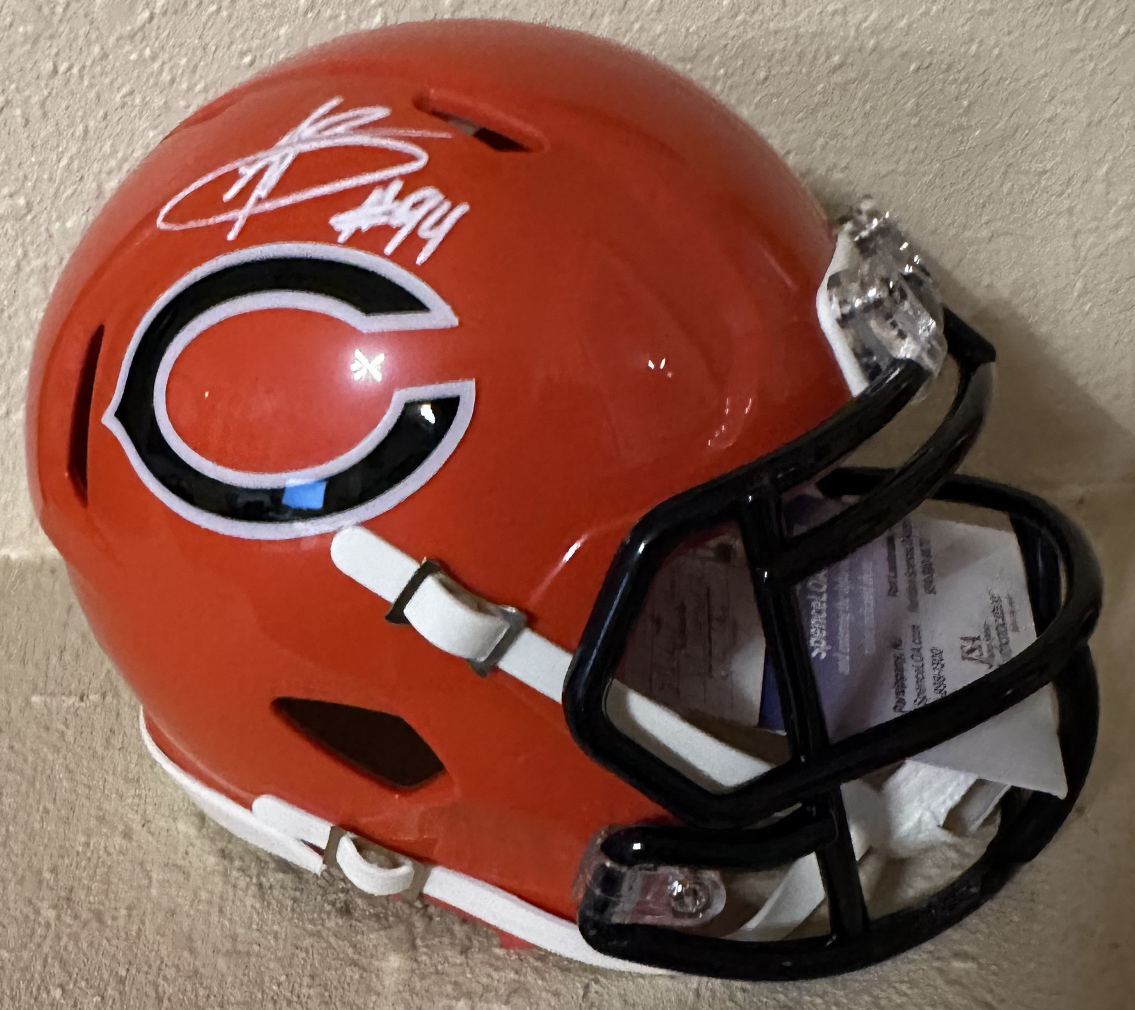 AUSTIN BOOKER SIGNED MINI HELMET