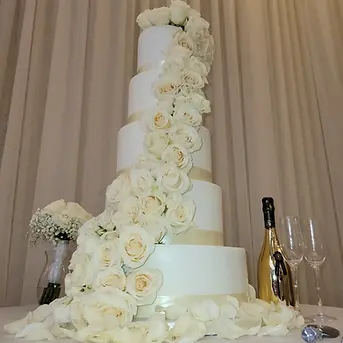 Use this photo to replace the three tiered cake with the pink roses on the Weddings Page.j