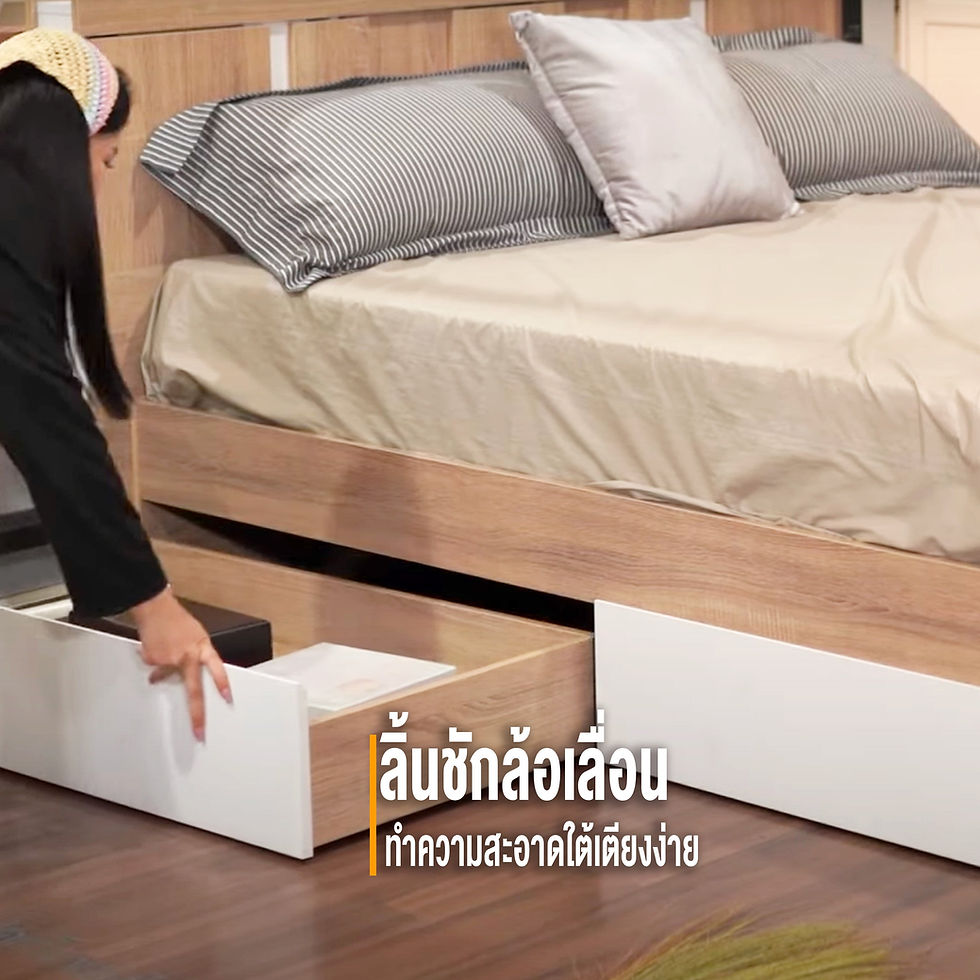 ภาพขนาดย่อ: เตียง 5 ฟุต รุ่น Sacha สีไม้อ่อน