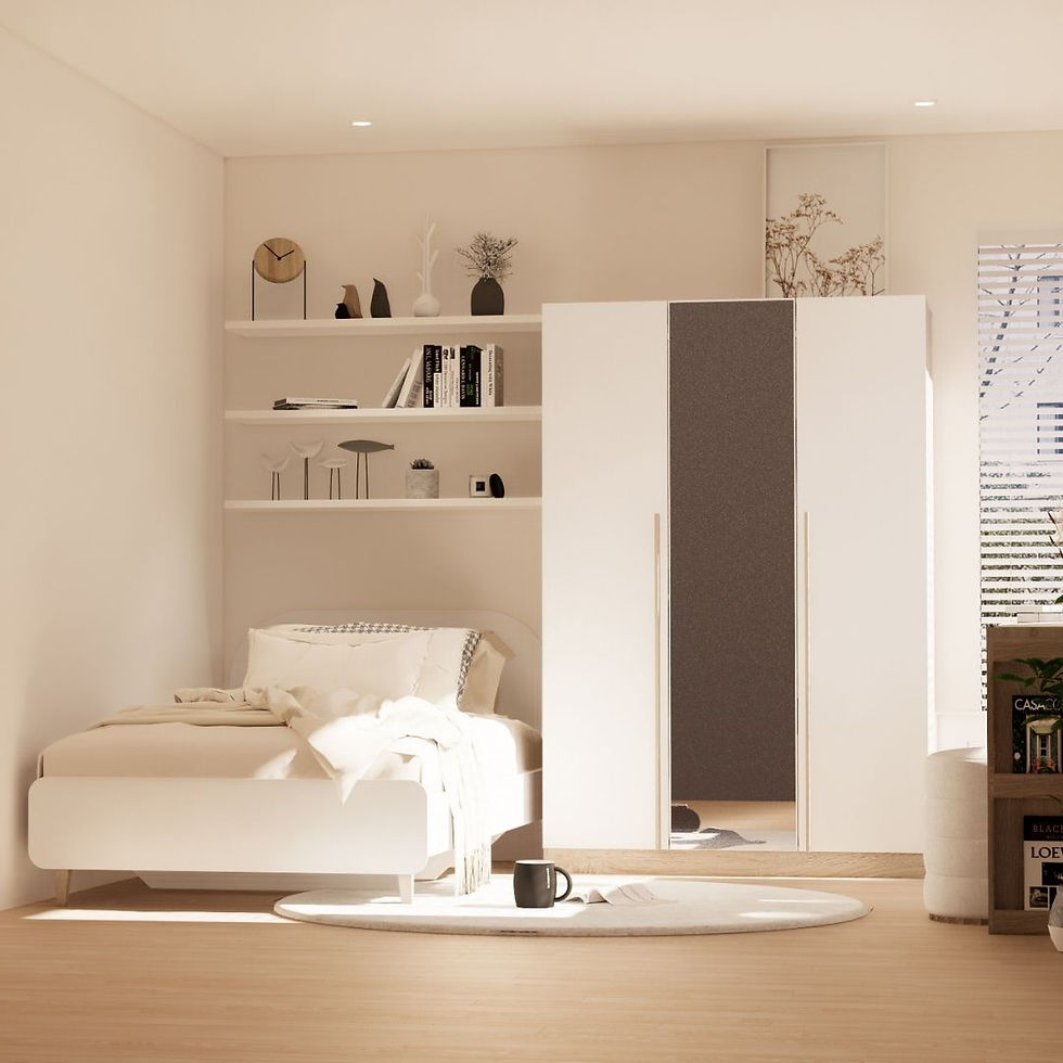 ภาพขนาดย่อ: เตียงนอน 3.5 ฟุต รุ่น RELIEF + ตู้เสื้อผ้า รุ่น REMUS-H