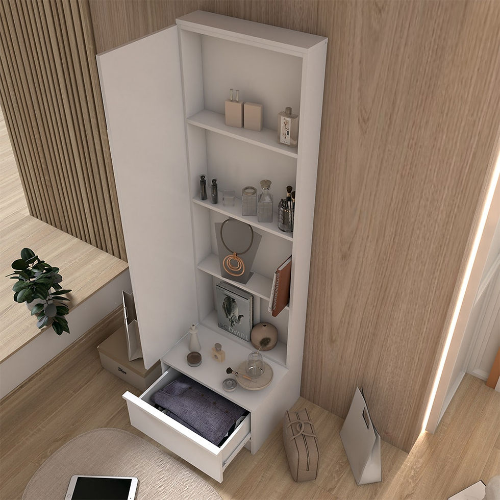 ภาพขนาดย่อ: โต๊ะเครื่องแป้งแบบยืน รุ่น SACHA สีขาว