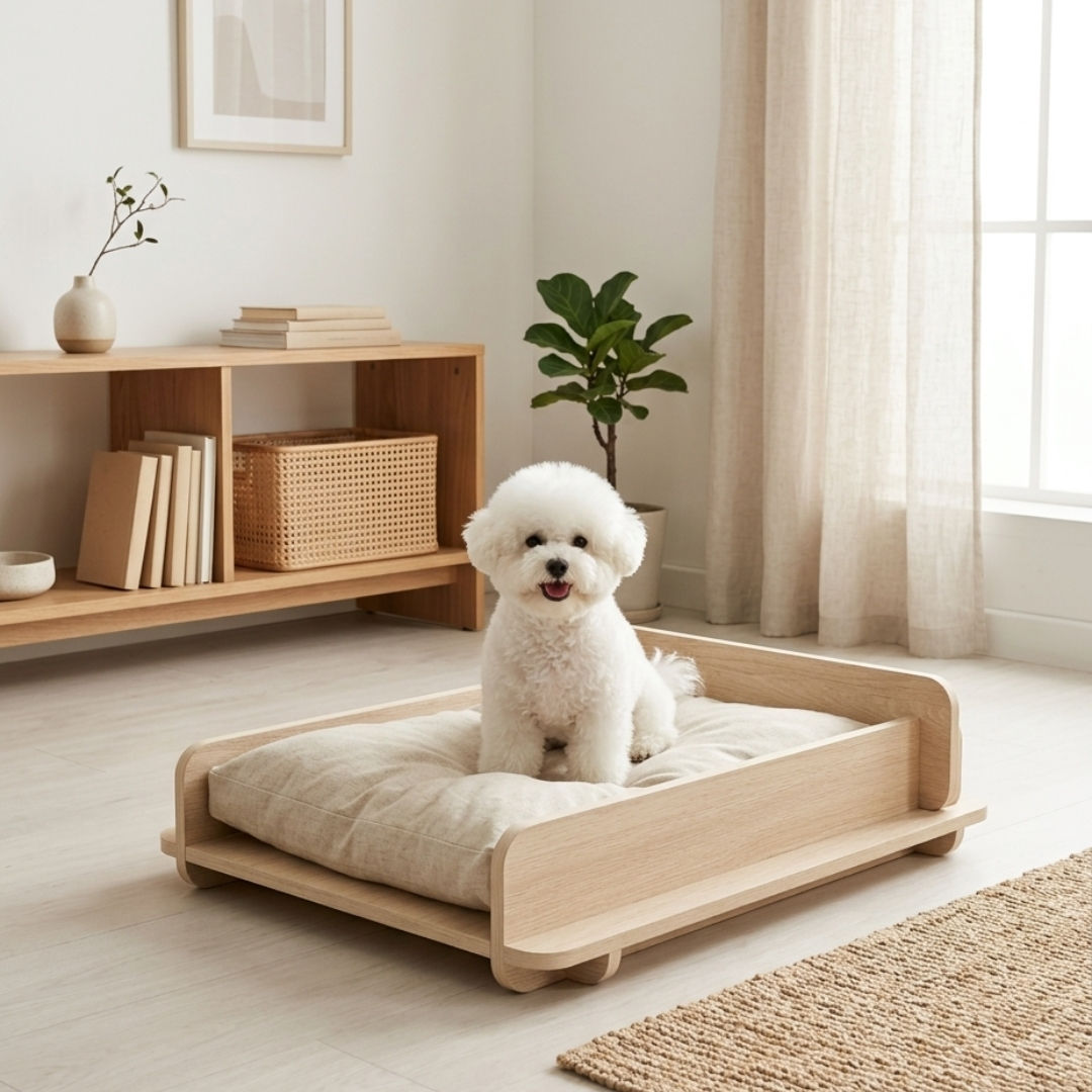 เตียงสัตว์เลี้ยง รุ่น GUFFY B-02 สีมิลค์โอ๊ค