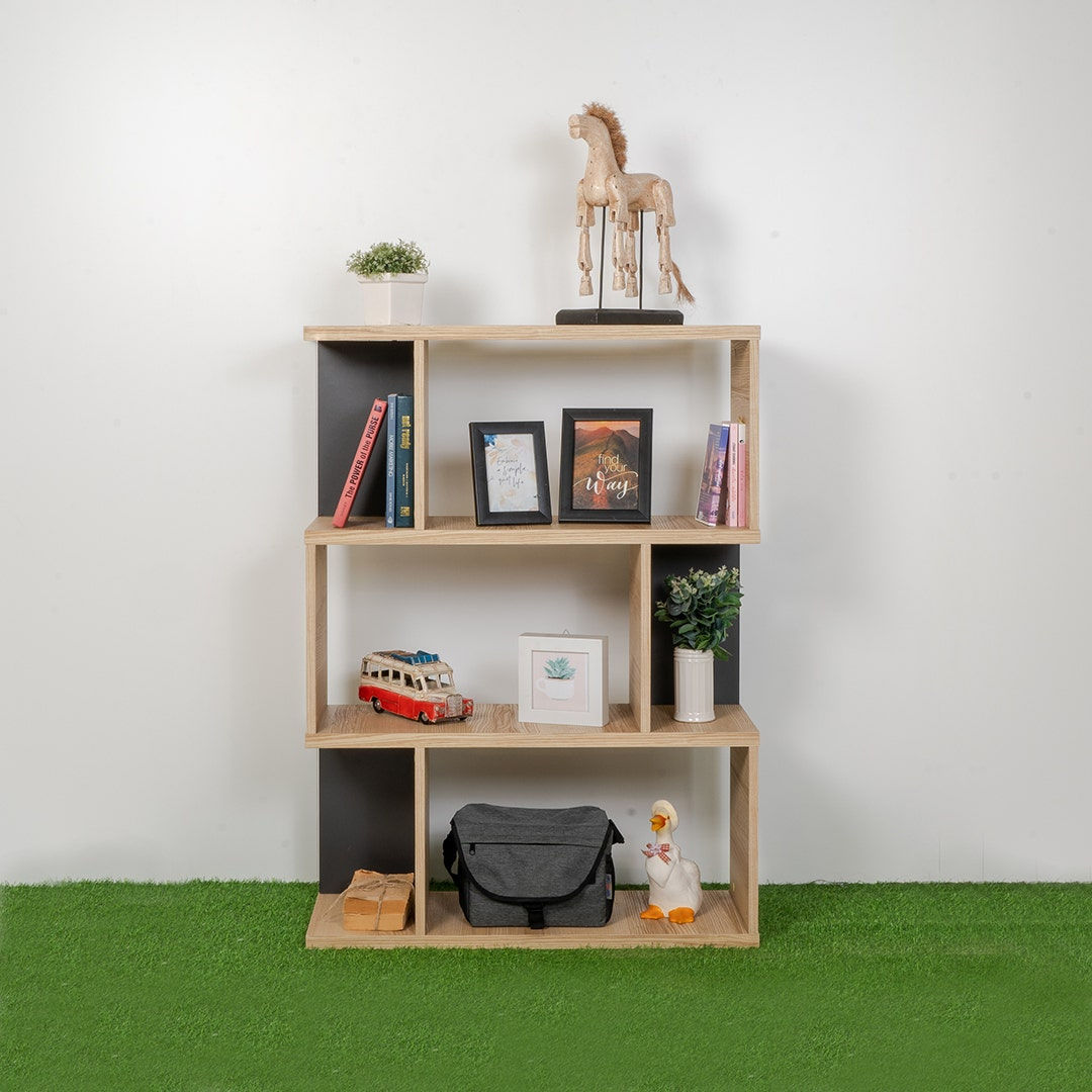 ชั้นวางของ รุ่น GEWIN-E ขนาด 80X29.5X109 ซม. สีลินด์เบิร์กโอ๊ค