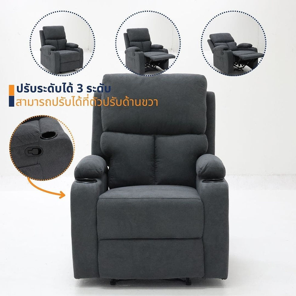 ภาพขนาดย่อ: เก้าอี้พักผ่อน รุ่น DARLEEN สีเทาเข้ม