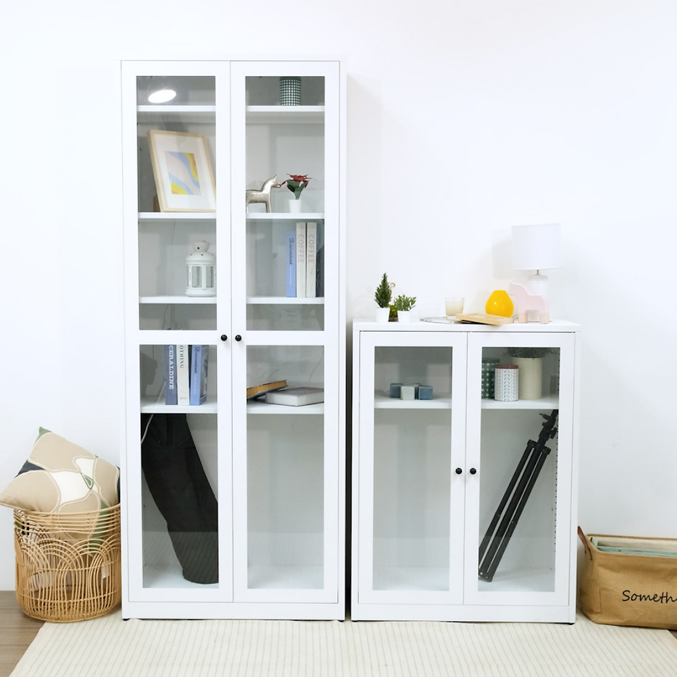 ภาพขนาดย่อ: ตู้โชว์กระจก รุ่น MACNEZ สีขาว