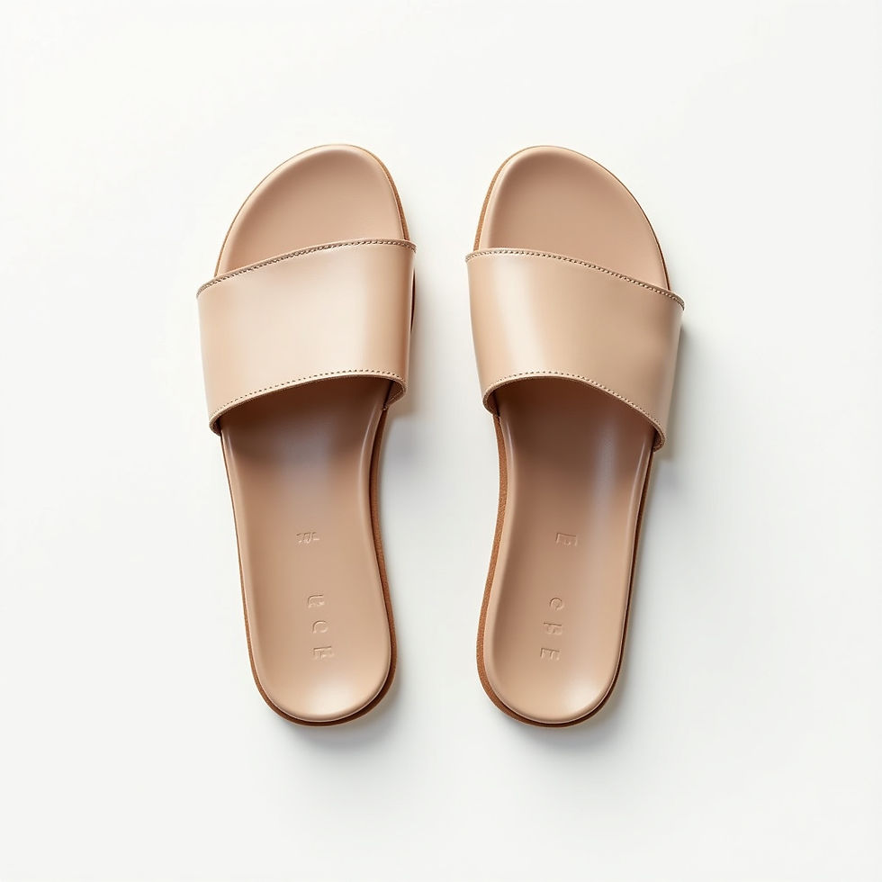 Leather Slide Sandals