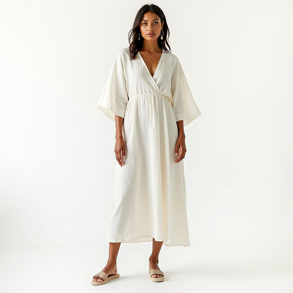 Linen Kaftan Dress