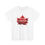 Thumbnail: white tshirt with a graphic of a maple leafe and the words Proud Canadian Not For Sale.