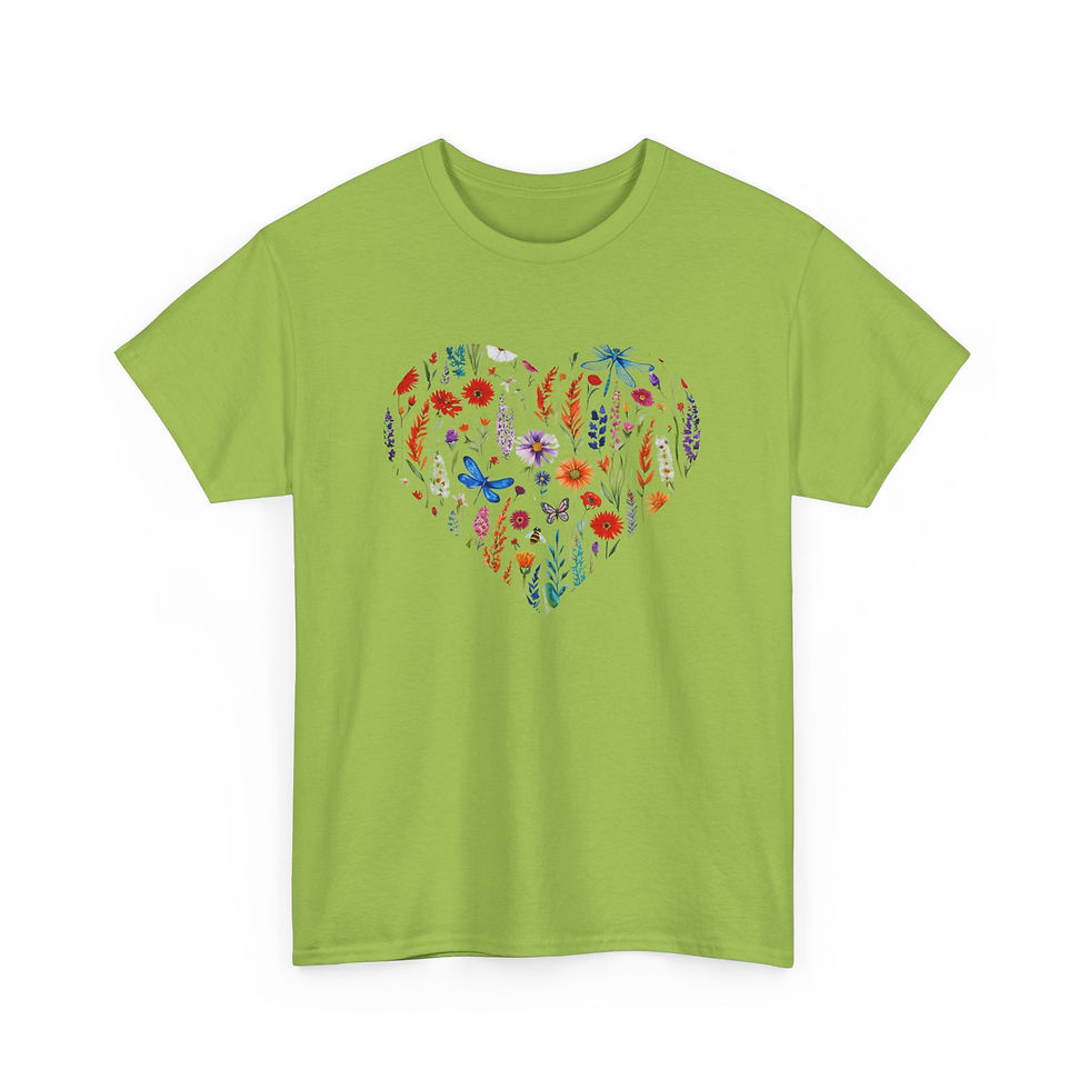 Thumbnail: Floral Heart T-Shirt | Cute & Stylish Tee | Valentine's Day | GR8Gifts.ca