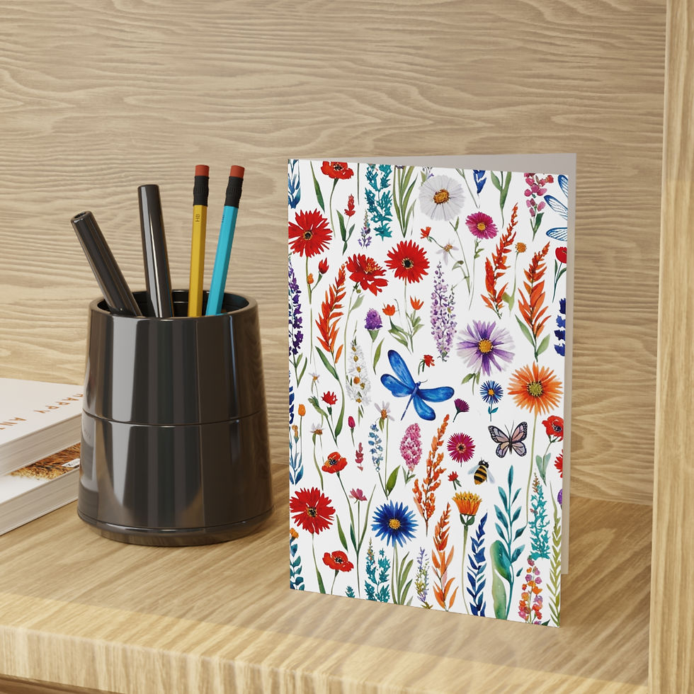 Thumbnail: Wildflower Bliss Greeting Cards | Blank Inside with Envelopes | GR8Gifts