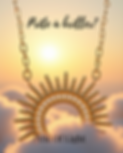 Collier doré élégant en forme de soleil avec pierres lumineuses.