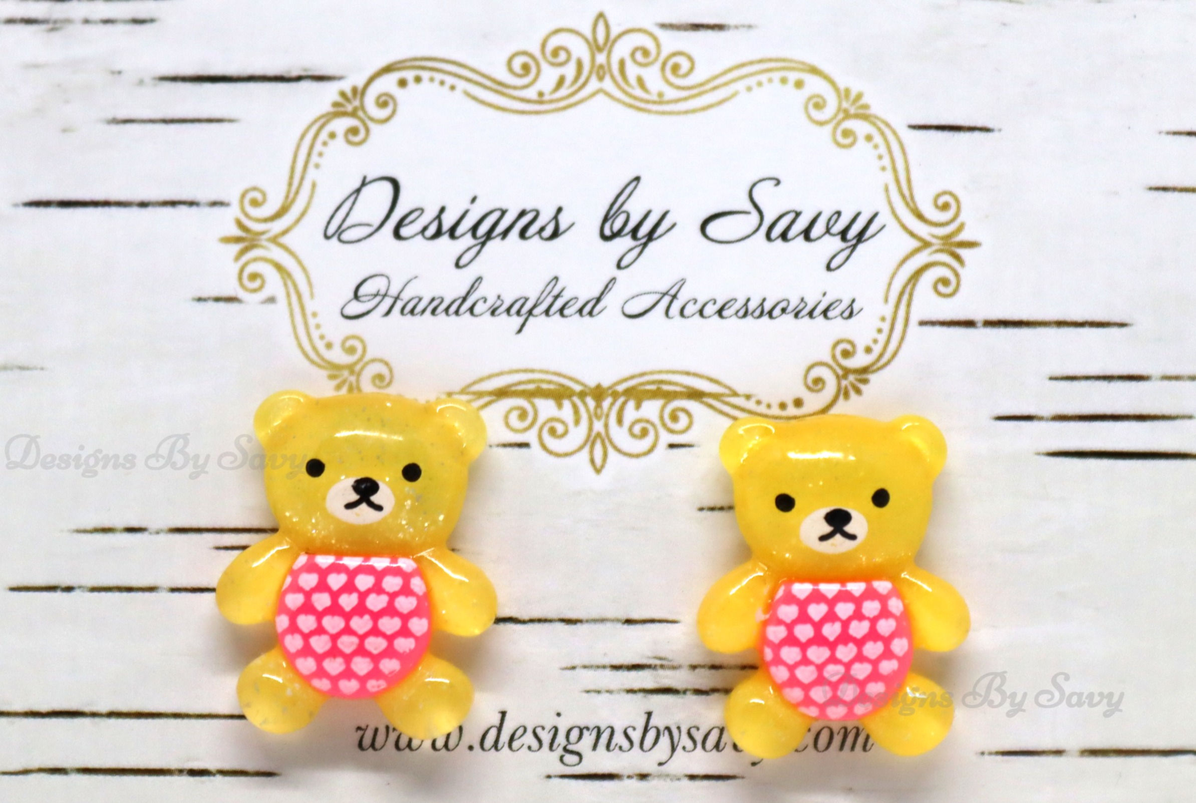 Yellow Baby Bear Earrings