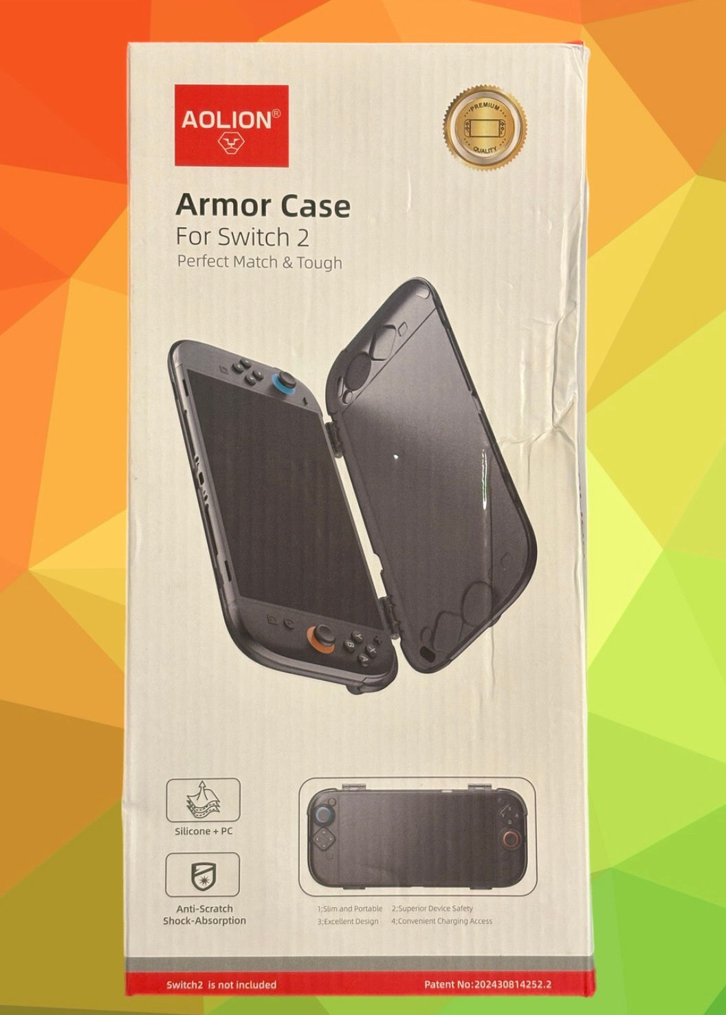 AOLION Armor Case for Nintendo Switch 2 — Slim Shock-Absorbing Protective Shell