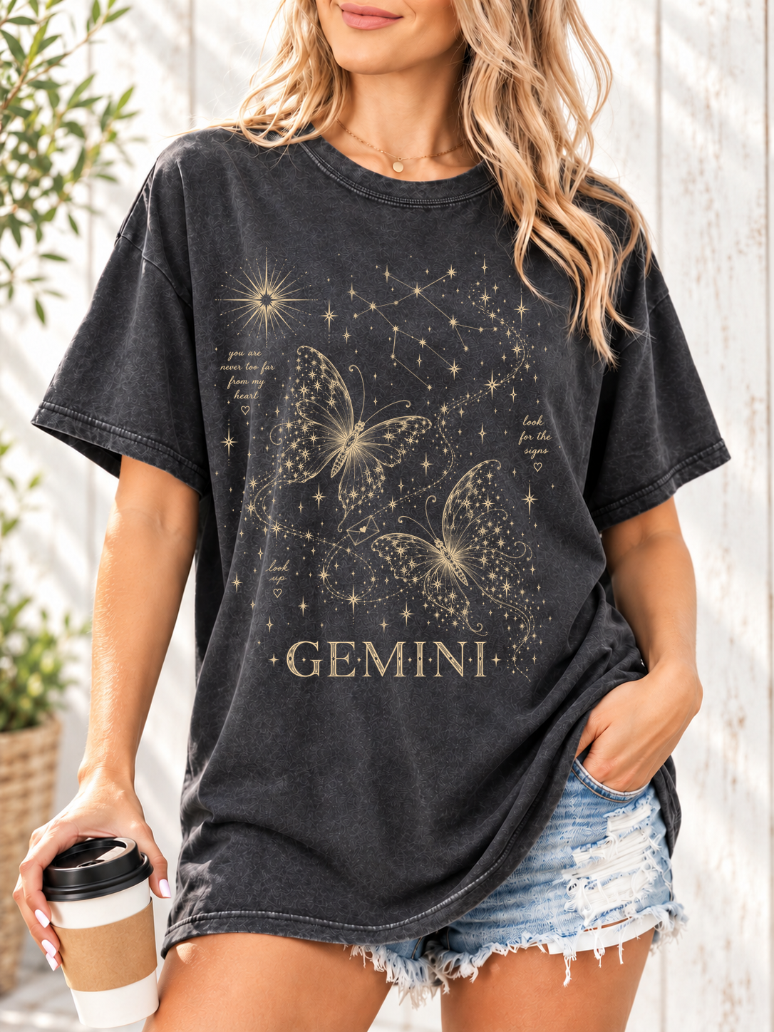 Gemini vintage graphic shirt, written in ths stars collection