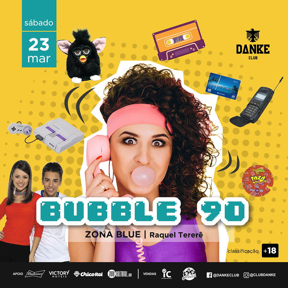 BUBBLE 90's c/ Zona Blue • DJ Vovô • Raquel Terere