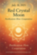 Red Crystal Moon image for Daily Cosmic Forecast 31. July 2025