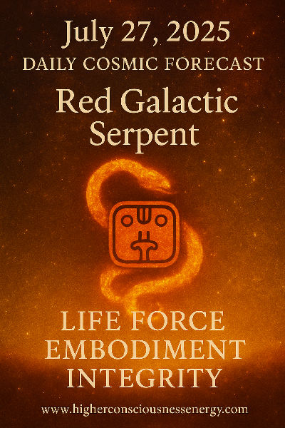 Daily cosmic forecast July 27 2025 – Red Galactic Serpent Moon Astrology