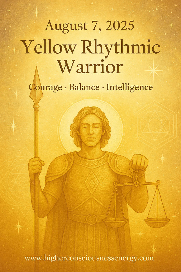 Daily cosmic forecast August 7, 2025 – Yellow Rhythmic Warrior Thirteen Moon Astrology