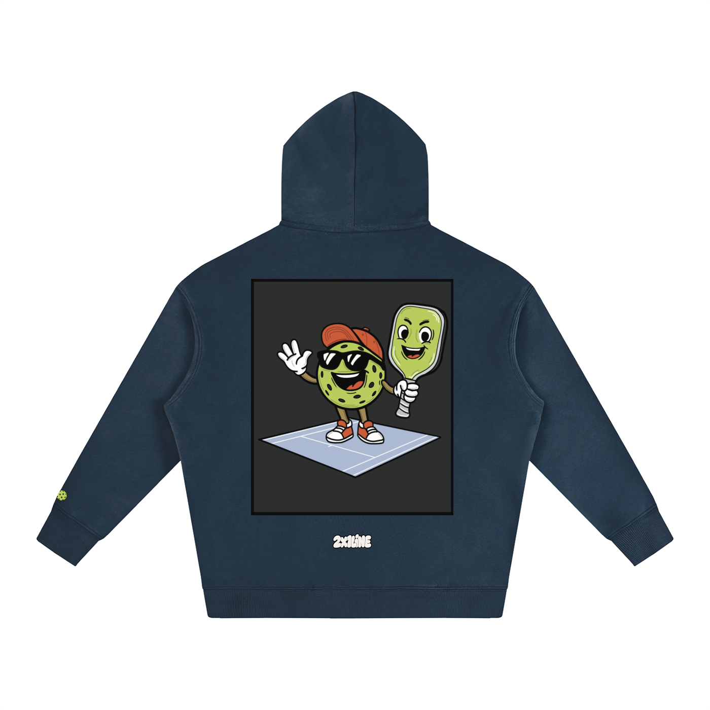 Pickleball & Bat | Oversize Fleeced Hoodie