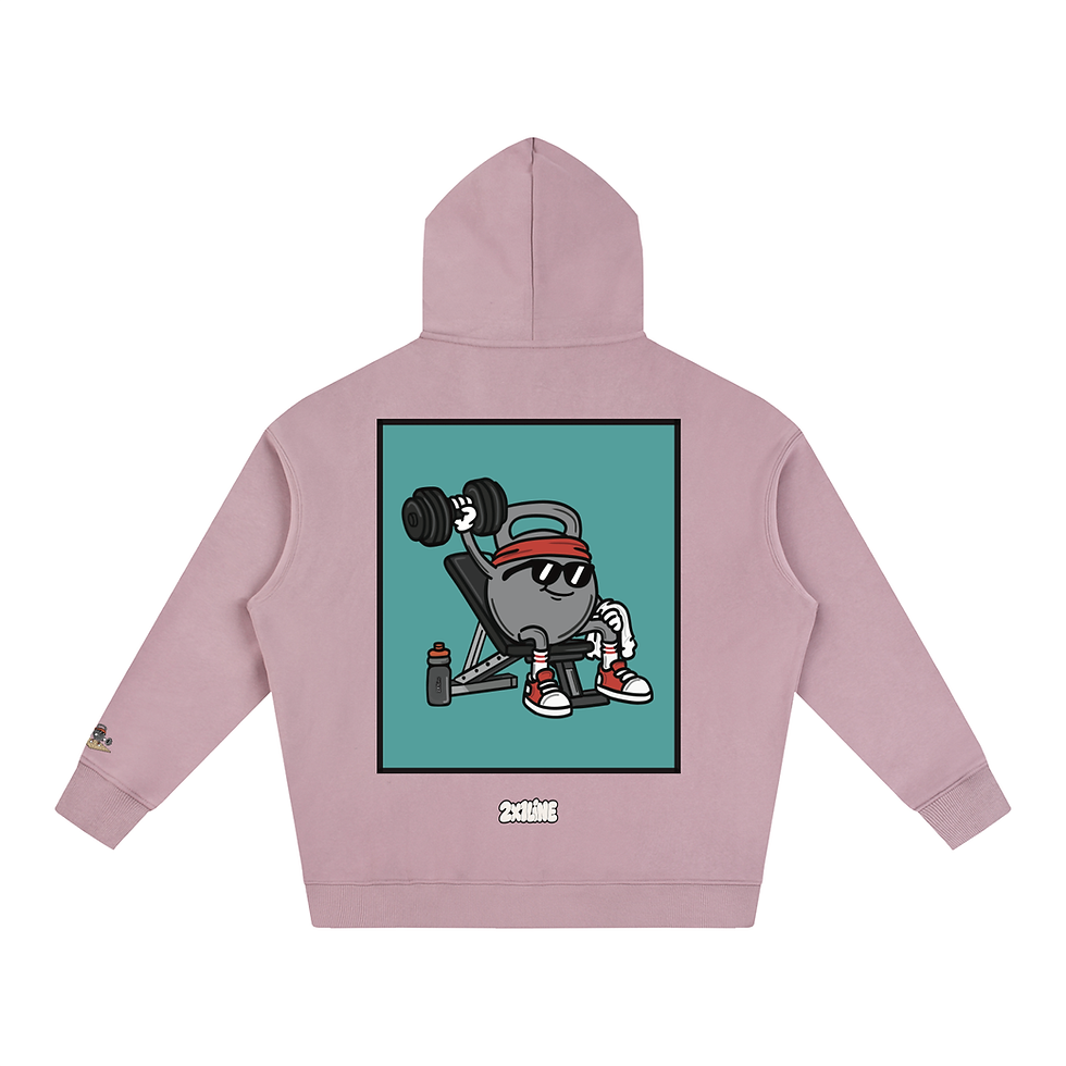Thumbnail: Kettlebell with Dumbbell | Oversize Fleeced Hoodie