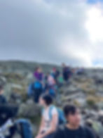 Hiking to the summit