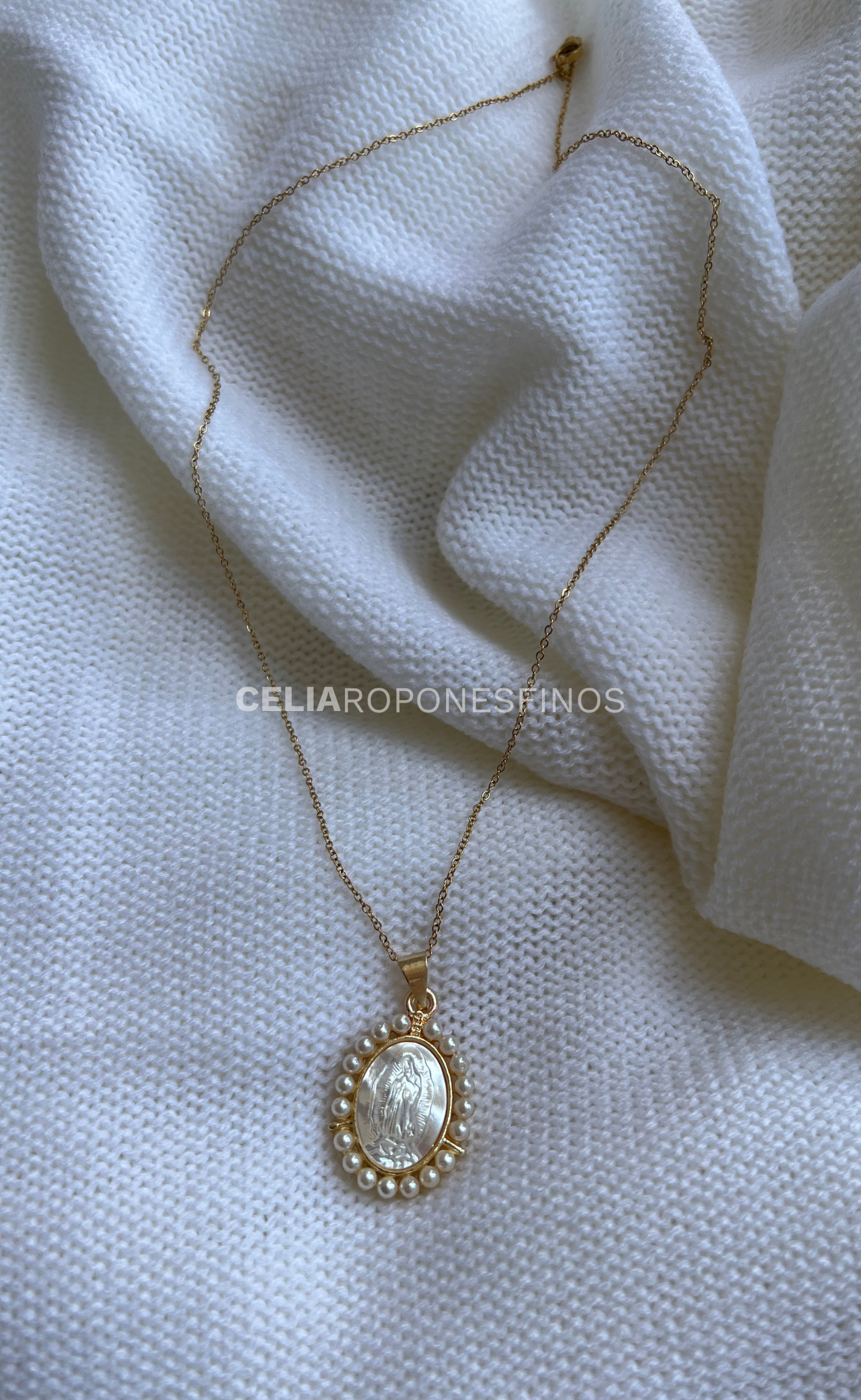 Madre Perla Natural Con Chapa De Oro