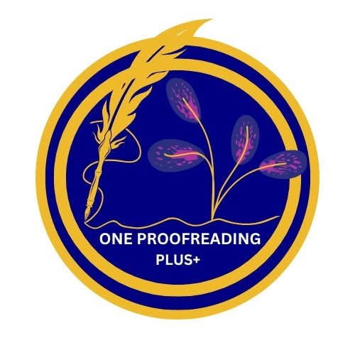 Stuart Budgen's logo for one proofreading plus+