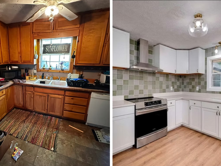 Professional and affordable kitchen renovation before and after photo Atlanta GA