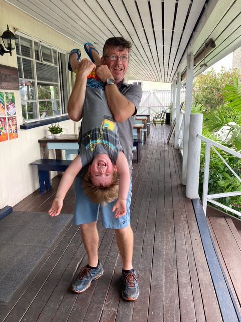 Fun with Daddy Jason at Governors Cafe