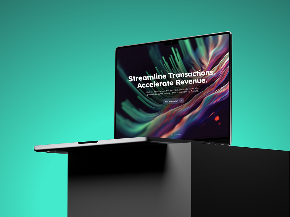Innovative fintech web design with 3D assets