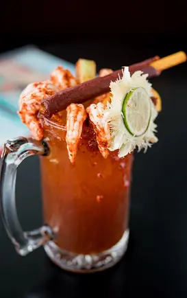 Michelada - Spicy Mexican beer and tomato juice