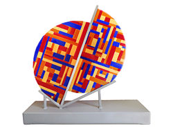 Split Circle - red, blue and yellow