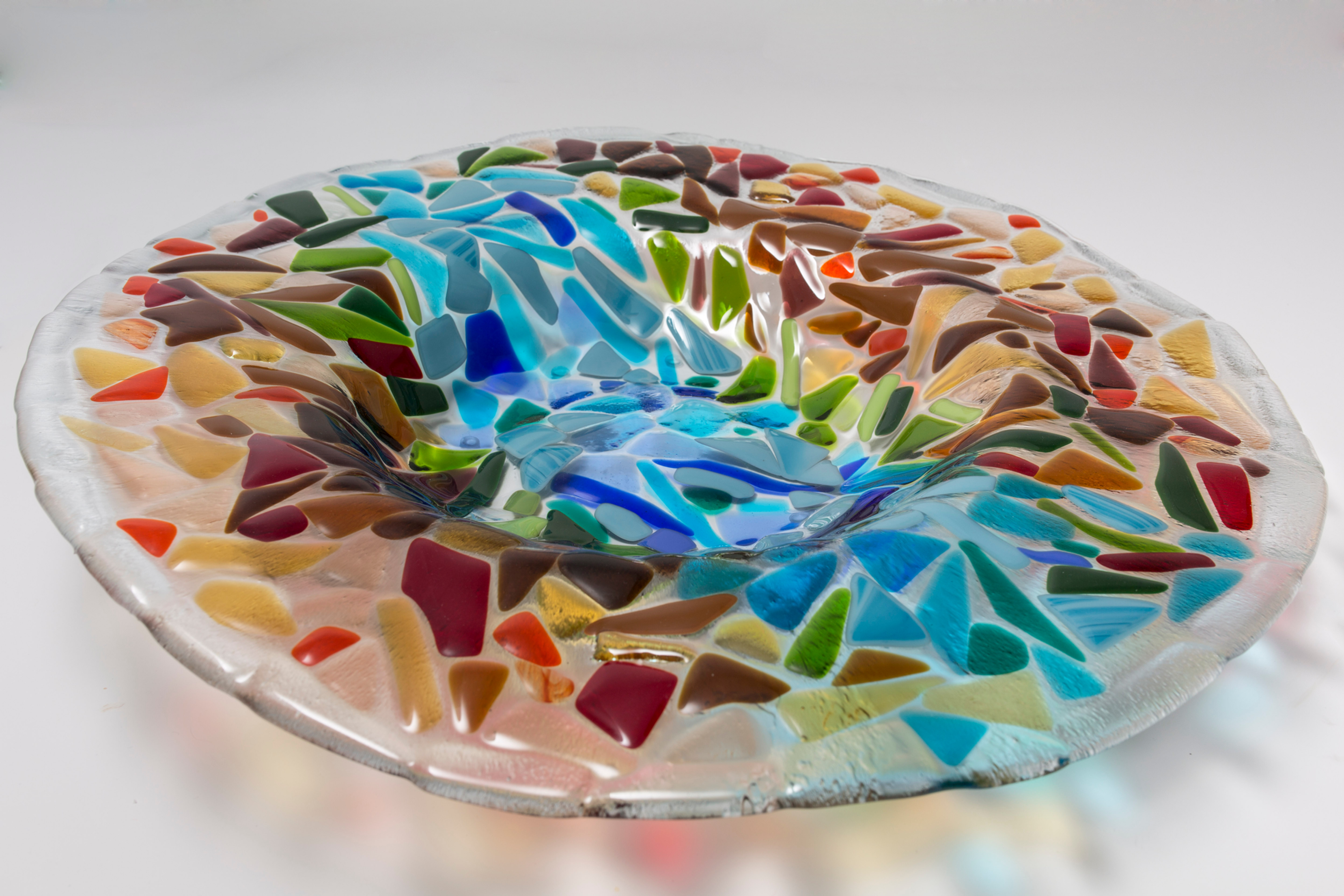 Centerpiece dish - fused glass