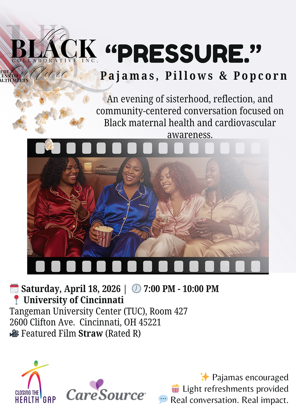 “Pressure.” – Pajamas, Pillows & Popcorn