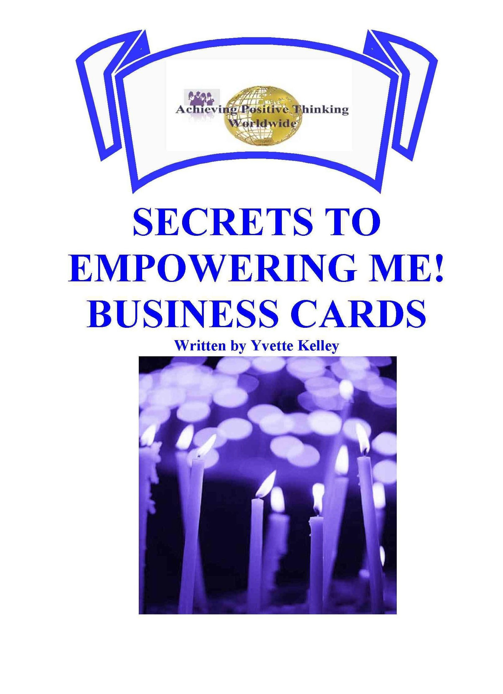 Secrets To Empowering Me! (Faith-Based) Business Cards Book