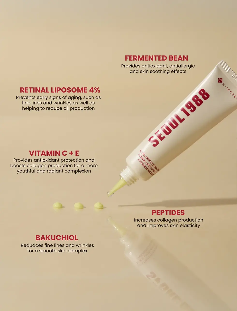 Thumbnail: K-SECRET SEOUL 1988 Eye Cream : Retinal Liposome 4% + Fermented Bean 30ml