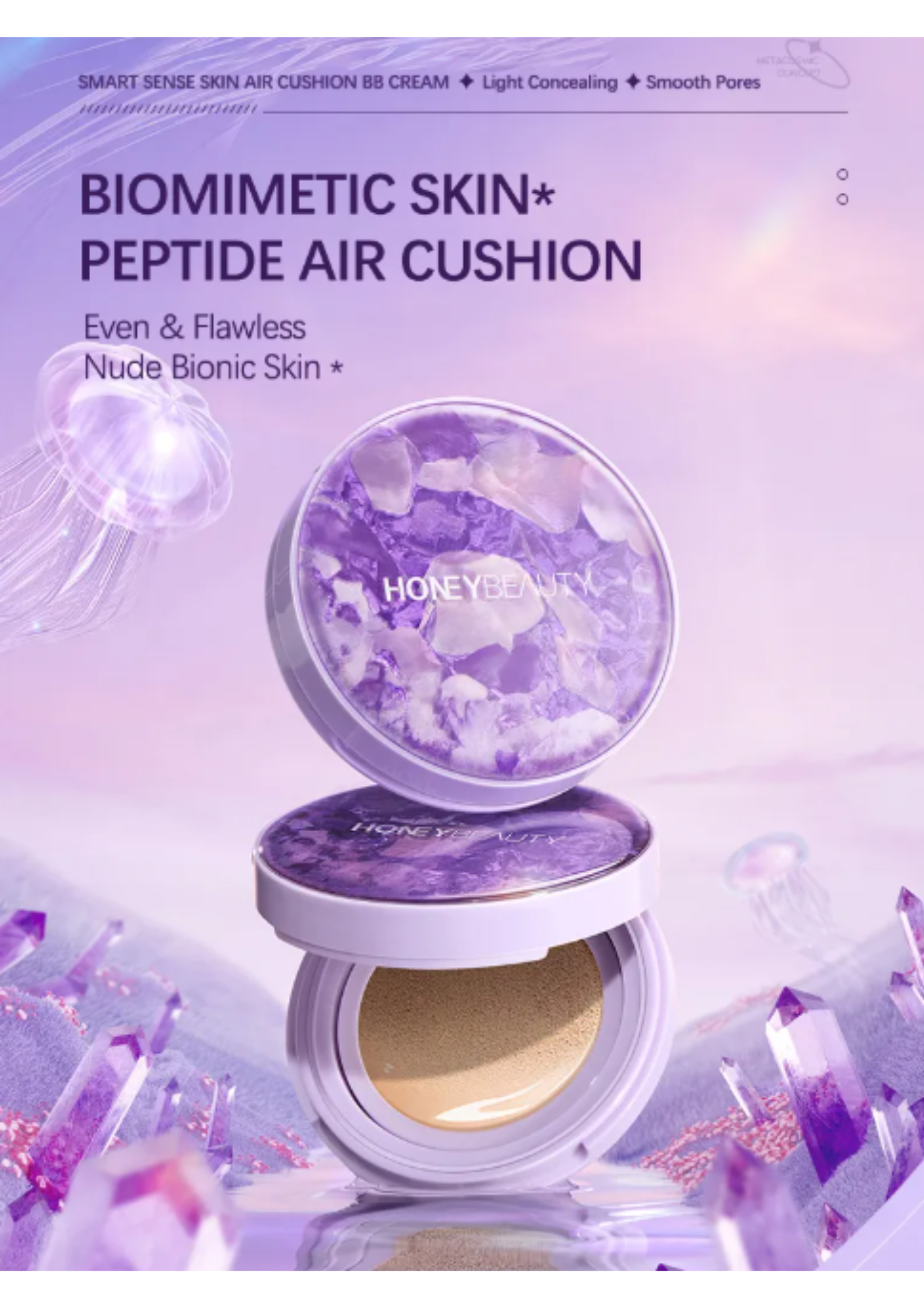 HONEYBEAUTY - Smart Sense Skin Air Cushion BB Cream  #Brighten Skin