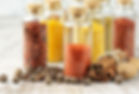 spices stored in glass jars