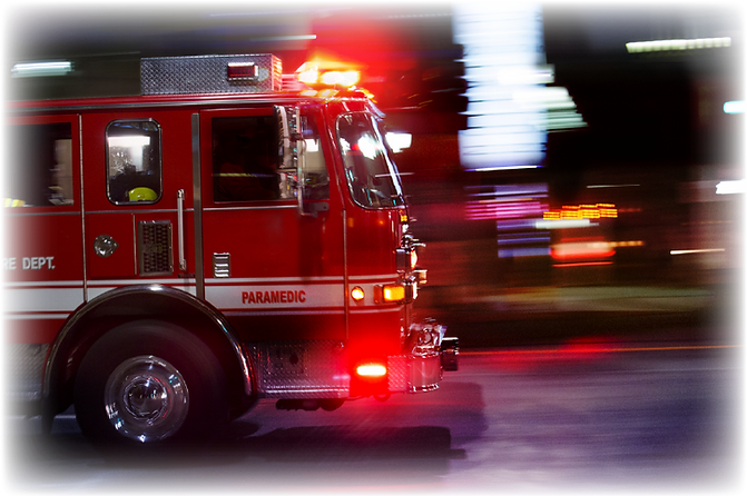 Firetruck and paramedics