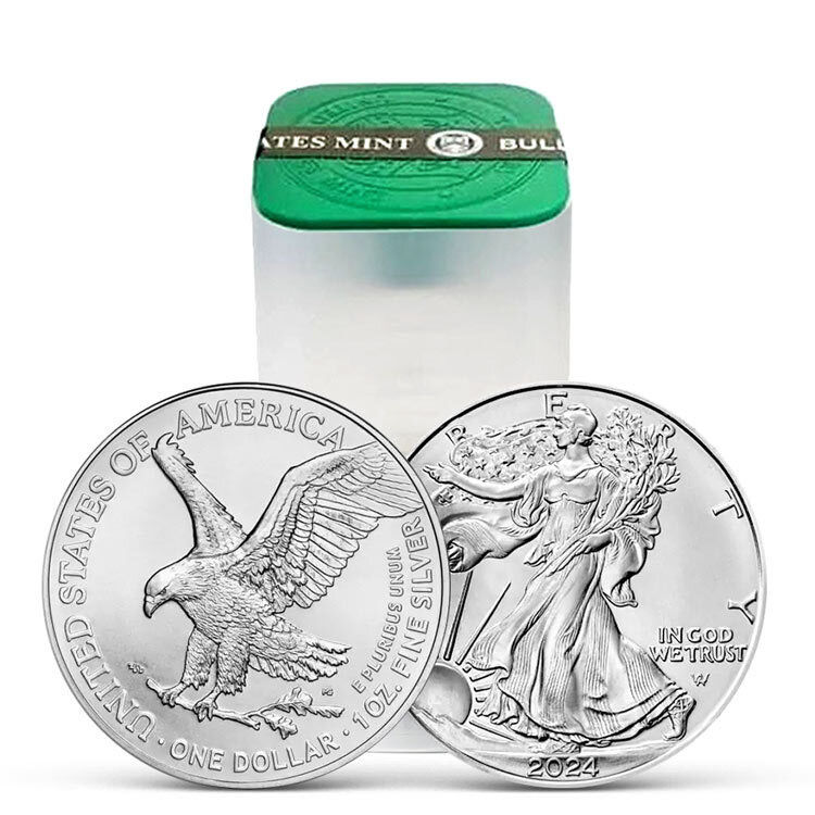 туба срібних монет американский орел